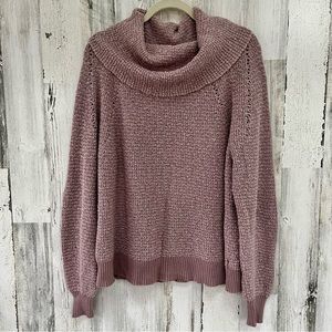 FREE PEOPLE By Your Side Mauve Cowl Neck Sweater S/P